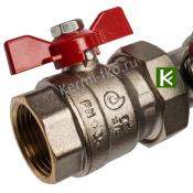 Коллектор для теплого пола с вентилями 4 выхода STOUT SMB 0468 000004